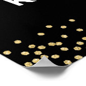 40e verjaardag zwart goud fotofeest poster