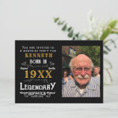 40e verjaardag  zwart goud toevoegen Naam jaar Kaart (Staand voorkant)