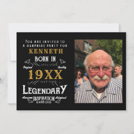 40e verjaardag  zwart goud toevoegen Naam jaar Kaart