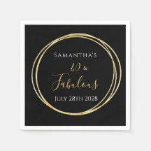 40e verjaardag zwart goud verjaardagsfeest