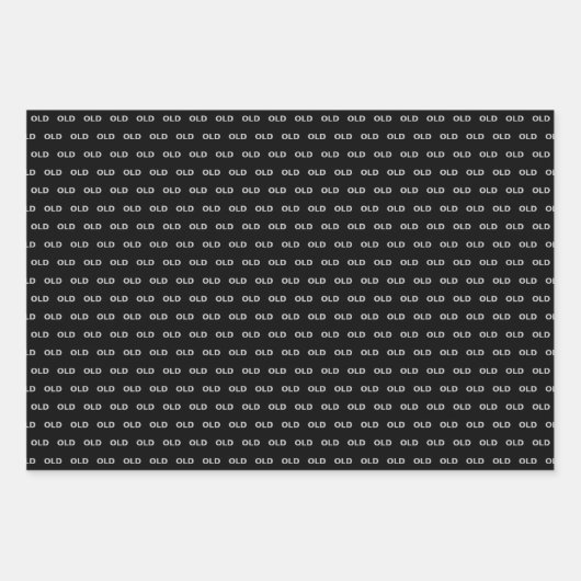 40e verjaardag zwart grappig old veertig inpakpapier vel (Voorkant 2)