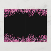 40e verjaardag zwart roze ballonnen glitter party briefkaart (Achterkant)