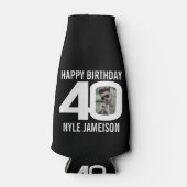 40e verjaardag zwart-wit twee foto's Cooler (Voorkant)