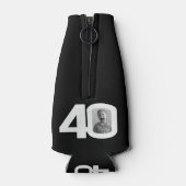 40e verjaardag zwart-wit twee foto's Cooler (Achterkant)