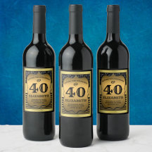 40e verjaardag Zwarte & Gold-standaarden