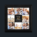 40e verjaardag zwarte gouden fotocollage cadeaudoosje<br><div class="desc">Viel je 40ste verjaardag in stijl met dit zwarte en gouden effect 40ste verjaardagsontwerp. Een modern ontwerp met manuscripttekst en gewaagde grafiek. Verander de kleur om aan te passen. Een deel van een collectie.</div>