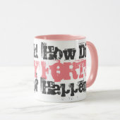 40e verjaardagscadeau. Hoe is veertig gebeurd? Mok (Voorkant rechts)