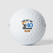 40e verjaardagscadeau voor vriend Funny Cool op ma Golfballen (Voorkant)