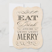 40e Verjaardagsdiner Feest Eet Drink en wees Vroli Kaart (Voorkant)