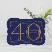 40e, Verjaardagsfeest 40e, grote Gatsby, Marine &  Kaart (Staand voorkant)