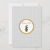 40e verjaardagsfeest Cactus Nodig 18e 21e 30e Kaart (Achterkant)