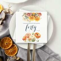 40e Verjaardagsfeest Elegant Herfst Bloemstuk