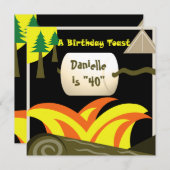 40e verjaardagsfeest en Marshmallow Toast Kaart (Voorkant / Achterkant)