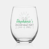 40e verjaardagsfeest Fantastisch voor-T-shirt Wijnglas Zonder Voet (Achterkant)