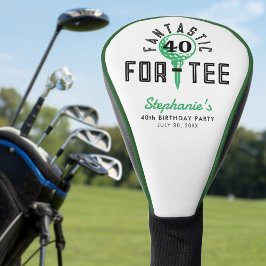 40e verjaardagsfeest Fantastisch voor-T-shirt wit Golfheadcover