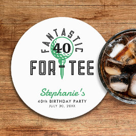 40e verjaardagsfeest Fantastisch voor-T-shirt wit Ronde Kartonnen Onderzetter