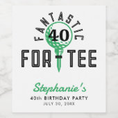 40e verjaardagsfeest Fantastisch voor-T-shirt wit Wijn Etiket (Enkel label)