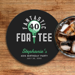 40e verjaardagsfeest Fantastisch voor-T-shirt zwar Ronde Kartonnen Onderzetter