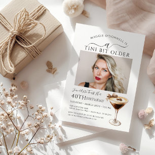 40e verjaardagsfeest Foto Espresso Martini Kaart