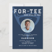 40e Verjaardagsfeest Foto Modern Golf Blue Kaart (Voorkant)