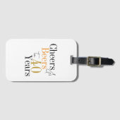 40e verjaardagsfeest juicht bier minimaal bagagelabel (Voorkant (horizontaal))