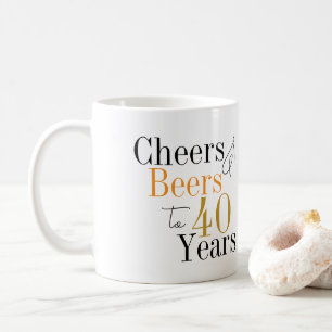 40e verjaardagsfeest juicht bier minimaal koffiemok