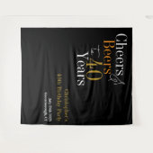 40e verjaardagsfeest juicht biertjes achtergrond wandkleed (Voorkant (horizontaal))