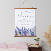 40e Verjaardagsfeest Juli Geboorte Bloem Welkom Hangend Wandkleed (Slaapkamer)