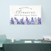 40e Verjaardagsfeest Juli Geboorte Bloem Welkom Spandoek (Beurs)