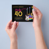 40e verjaardagsfeest muziek Rocks 40 budget Flyer (Hand)