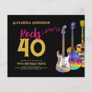 40e verjaardagsfeest muziek Rocks 40 budget Flyer