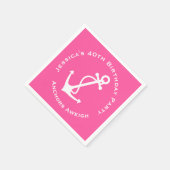 40e verjaardagsfeest nautisch anker servet (Hoek)