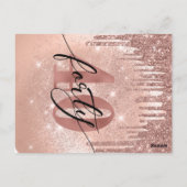 40e Verjaardagsfeest Roze Goud Save The Date   Briefkaart (Achterkant)