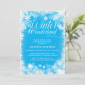 40e Verjaardagsfeest Winter Wonderland Sneeuwvlok Kaart (Staand voorkant)