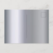 40e verjaardagsfeest zilveren glinsterende uitnodi briefkaart (Achterkant)