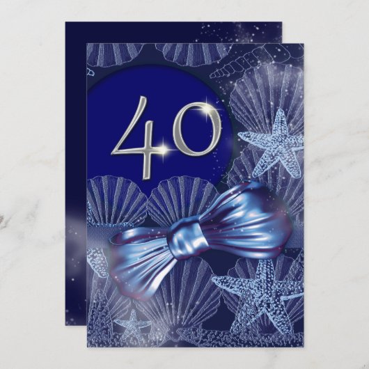 40e verjaardagsfeestdag hoofdartikel CUSTOMIZE Kaart (Voorkant / Achterkant)