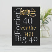 40e verjaardagsfeestdag hoofdartikel CUSTOMIZE Kaart (Staand voorkant)