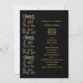 40e verjaardagsfeestdag hoofdartikel CUSTOMIZE Kaart (Achterkant)