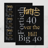 40e verjaardagsfeestdag hoofdartikel CUSTOMIZE Kaart (Voorkant / Achterkant)