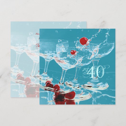 40e verjaardagsfeestdag hoofdartikel CUSTOMIZE Kaart (Voorkant / Achterkant)