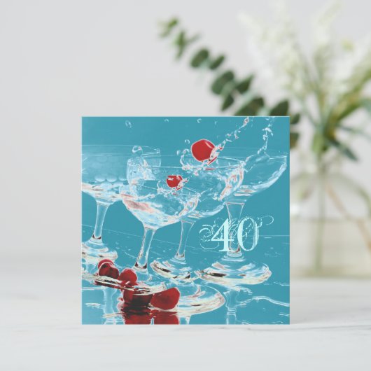 40e verjaardagsfeestdag hoofdartikel CUSTOMIZE Kaart (Staand voorkant)