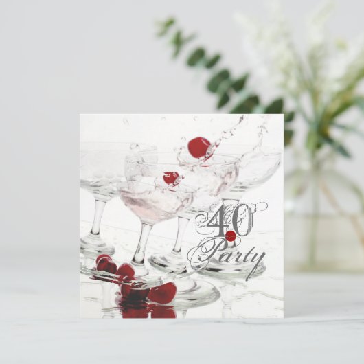 40e verjaardagsfeestdag hoofdartikel CUSTOMIZE Kaart (Staand voorkant)