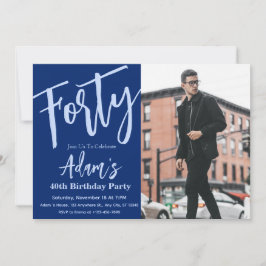 40e verjaardagsfeestfoto kaart