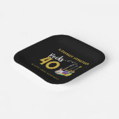 40e verjaardagsfeestgitaren muzieknaam rocks 40 papieren bordje (Gebogen)