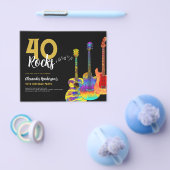 40e verjaardagsfeestje 40 Rocks gitaar budget Flyer (Enkel)