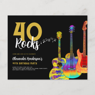 40e verjaardagsfeestje 40 Rocks gitaar budget Flyer