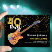40e verjaardagsfeestje 40 Rocks Gold Glitter Kaart