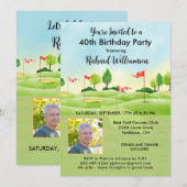 40e verjaardagsfeestje foto Golf Kaart (Voorkant / Achterkant)