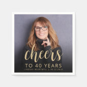 40e verjaardagsfeestje foto proost servet (Voorkant)