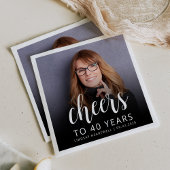 40e verjaardagsfeestje foto wit script gejuich servet